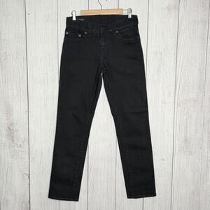 True Religion Geno Relaxed Slim Black Jeans, Size 30 (30x31.5)
